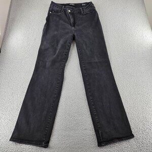 Judy Blue Jeans Womens 29 Black Dad Jean High Rise Straight Leg Stretch Denim